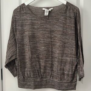 Studio M Brown Striped Sweater